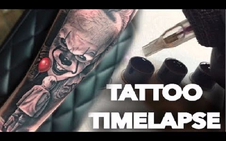 TATTOO TIMELAPSE - PENNYWISE THE CLOWN IT - CHRISSY LEE