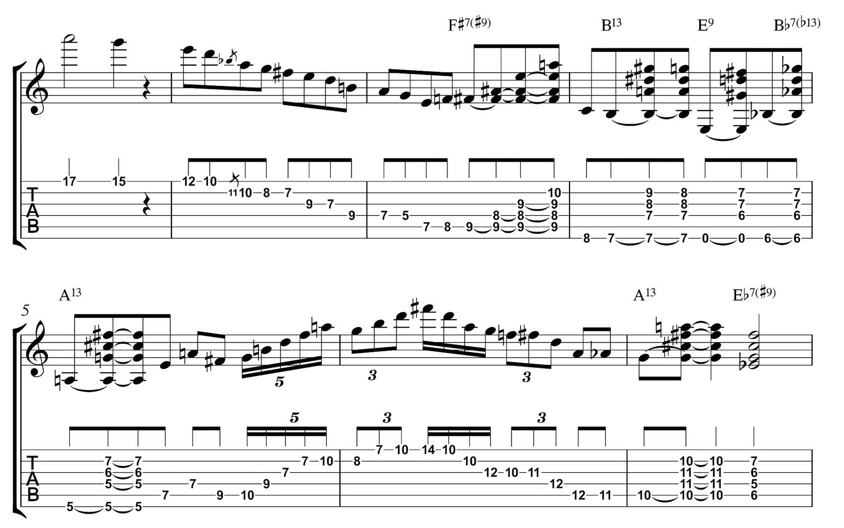 【爵望附谱】Joe Pass - Misty 【Solo Jazz Guitar Transcription】