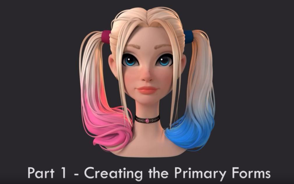 Zbrush头发教程    Zbrush Hair Tutorial Part 1 - Breaking Down the Concept