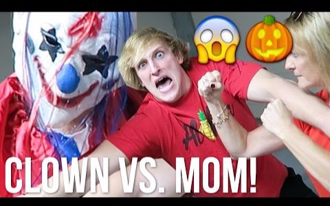 Logan Paul Vlogs - MY MOM FOUGHT A KILLER CLOWN!