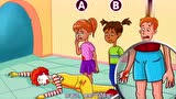 脑力测试：这3个孩子，谁是杀害小丑的凶手？