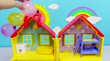 少儿益智玩具小猪佩奇第四季玩具小猪佩奇豪华气球折叠洋房