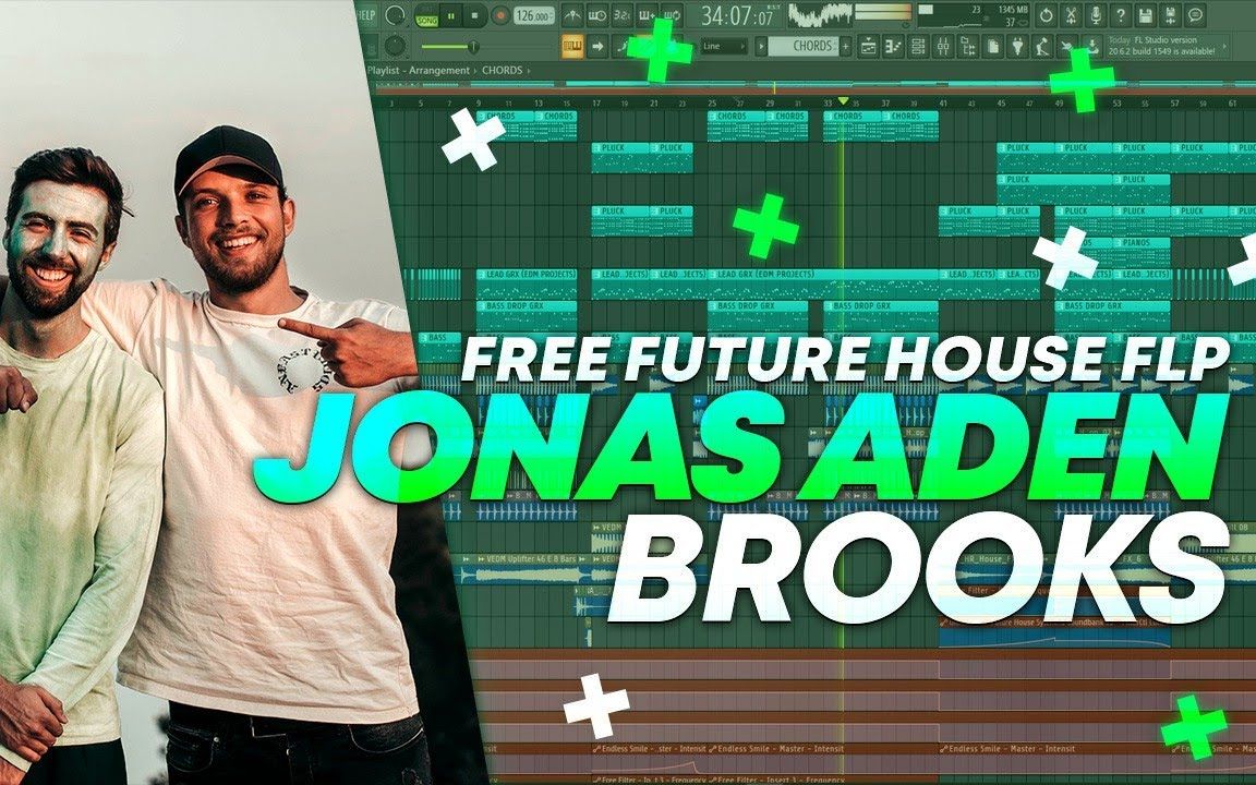 电音制作素材工程！Jonas Aden & BROOKS风格 Future House工程[免费 FLP]视频作者：FLP Family