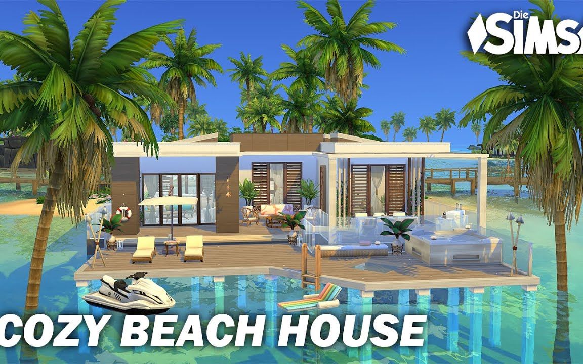 【葡萄吃月饼|搬运】模拟人生4速建 Cozy Beach House | No CC | by Lucy
